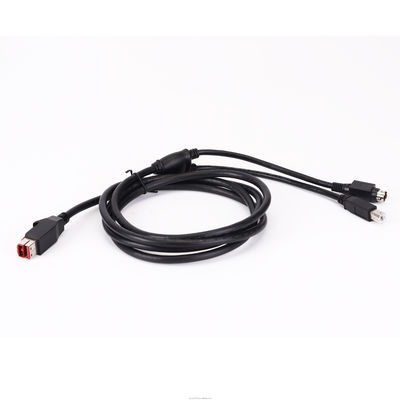 5A Nylon 24V zasilany kabel USB do USB-B Wtyczka męska i podłączona do drukarki