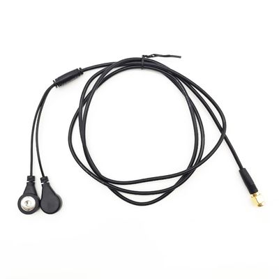 30cm EKG Medical Kable 2 Ołów 4,0mm Elektrody Snaps Do RP SMA Kobieta Prawy kąt
